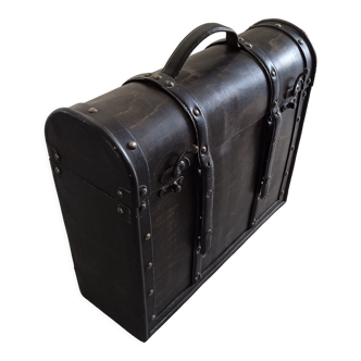 Mini bar vintage wooden briefcase