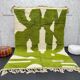 Pure wool rug green size 150 x 250 cm