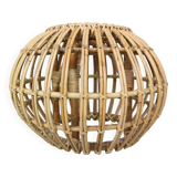 Pouf, jardinière, tabouret ou table d'appoint en rotin vintage des années 1960 par Dirk van Sliedrecht