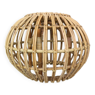 Pouf, jardinière, tabouret ou table d'appoint en rotin vintage des années 1960 par Dirk van Sliedrecht