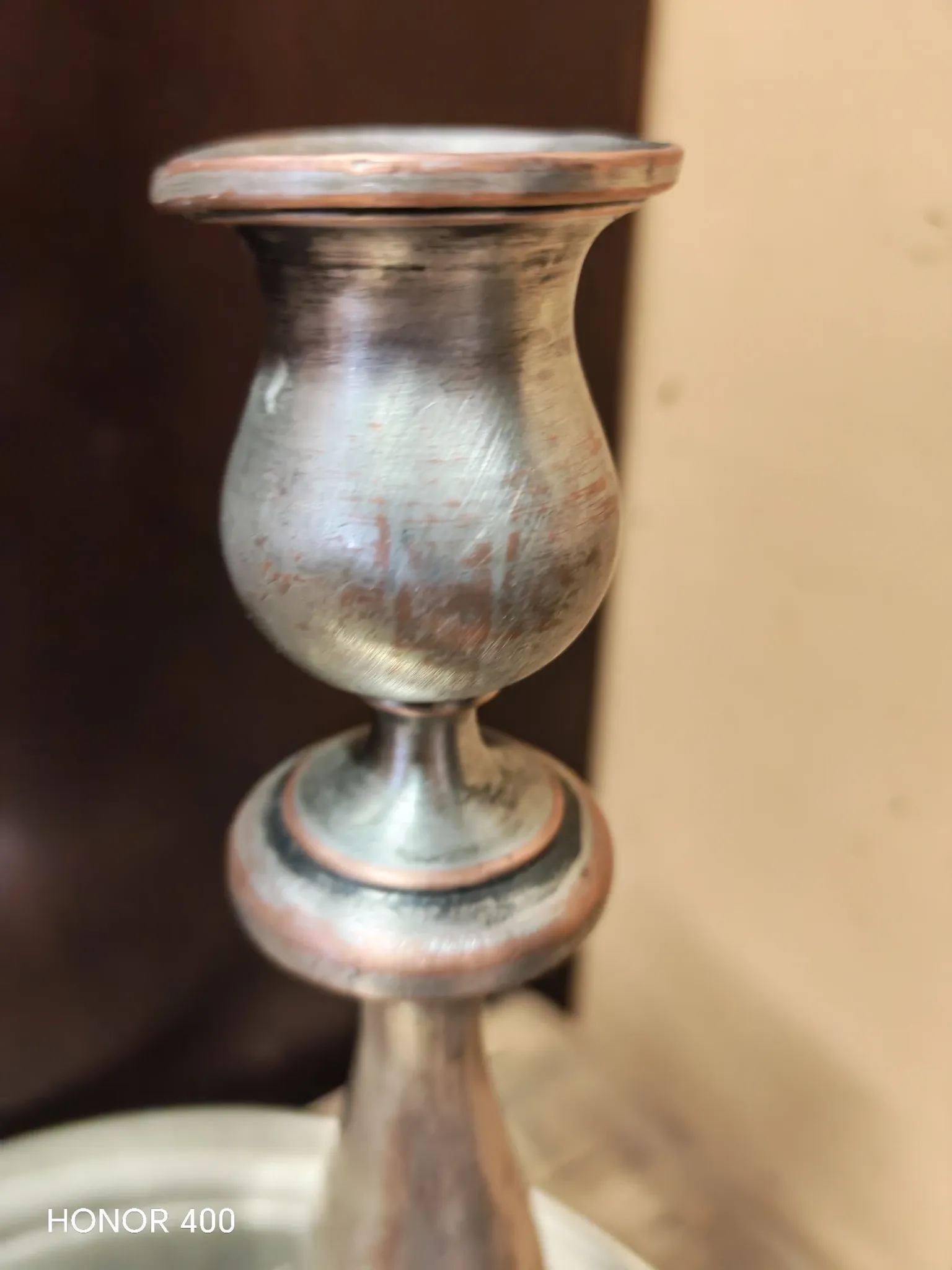 Duo of ancient torches with wabi-sabi patina