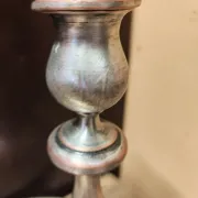 Duo of ancient torches with wabi-sabi patina
