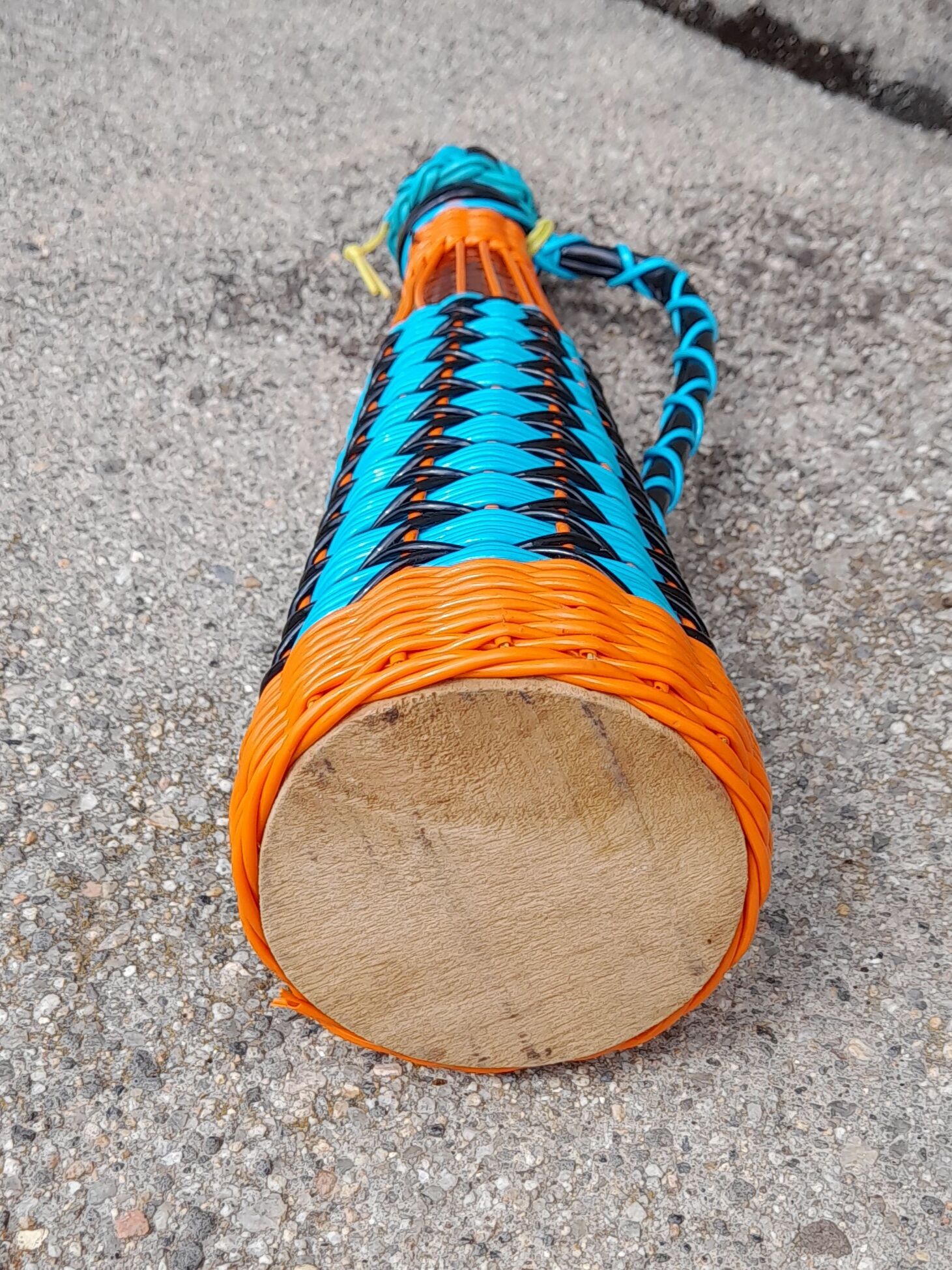 Bottle scoubidous conical, 60s