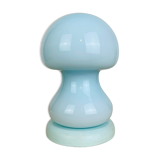 Lampe champignon verre bleu vintage