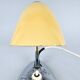 1950s chrome and opaline glass table lamp