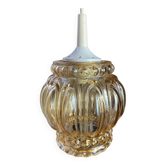 Suspension, baladeuse rétro en verre ambré