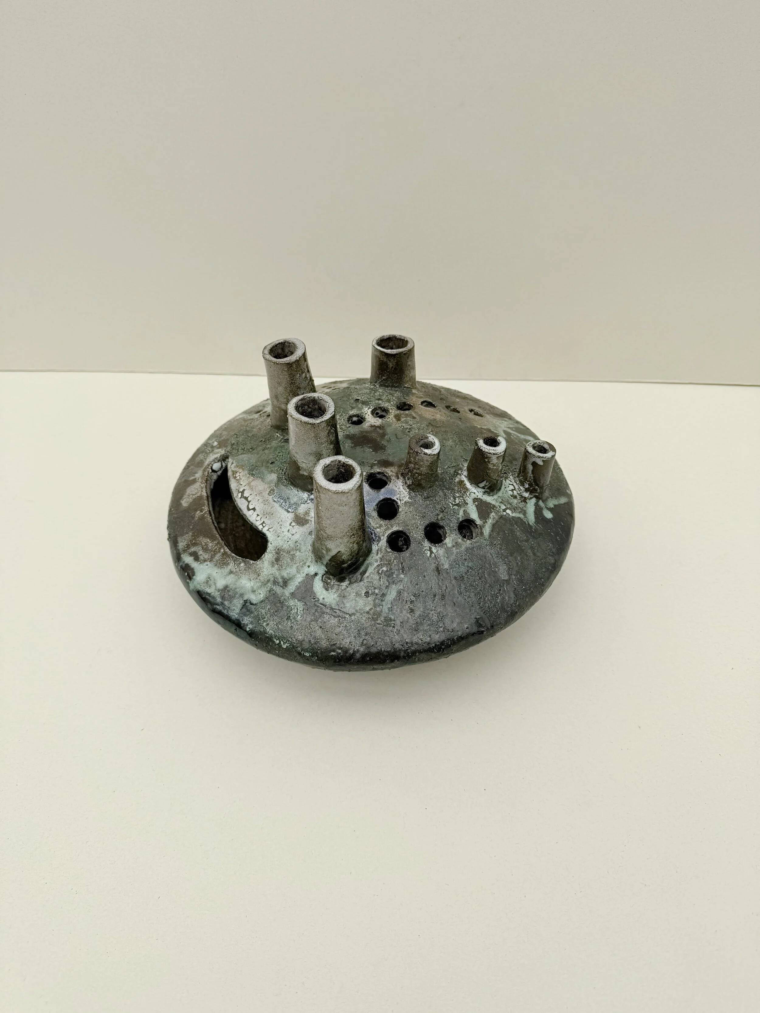 Ceramic flower vase signed, 1960