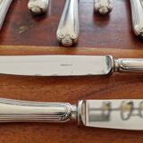 Ercuis - Set of 12 Sully model dessert knives - in silver metal
