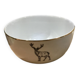 Porcelain bowl deer decor