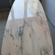 Italian dining table with sculptural beech base and pink marble, 1950s