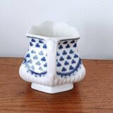 English blue and white milk jug, Adams of Brentwood English ironstone