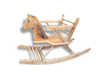 50s wooden rocking horse