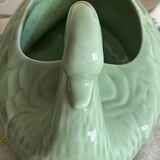 Almond green ceramic swan