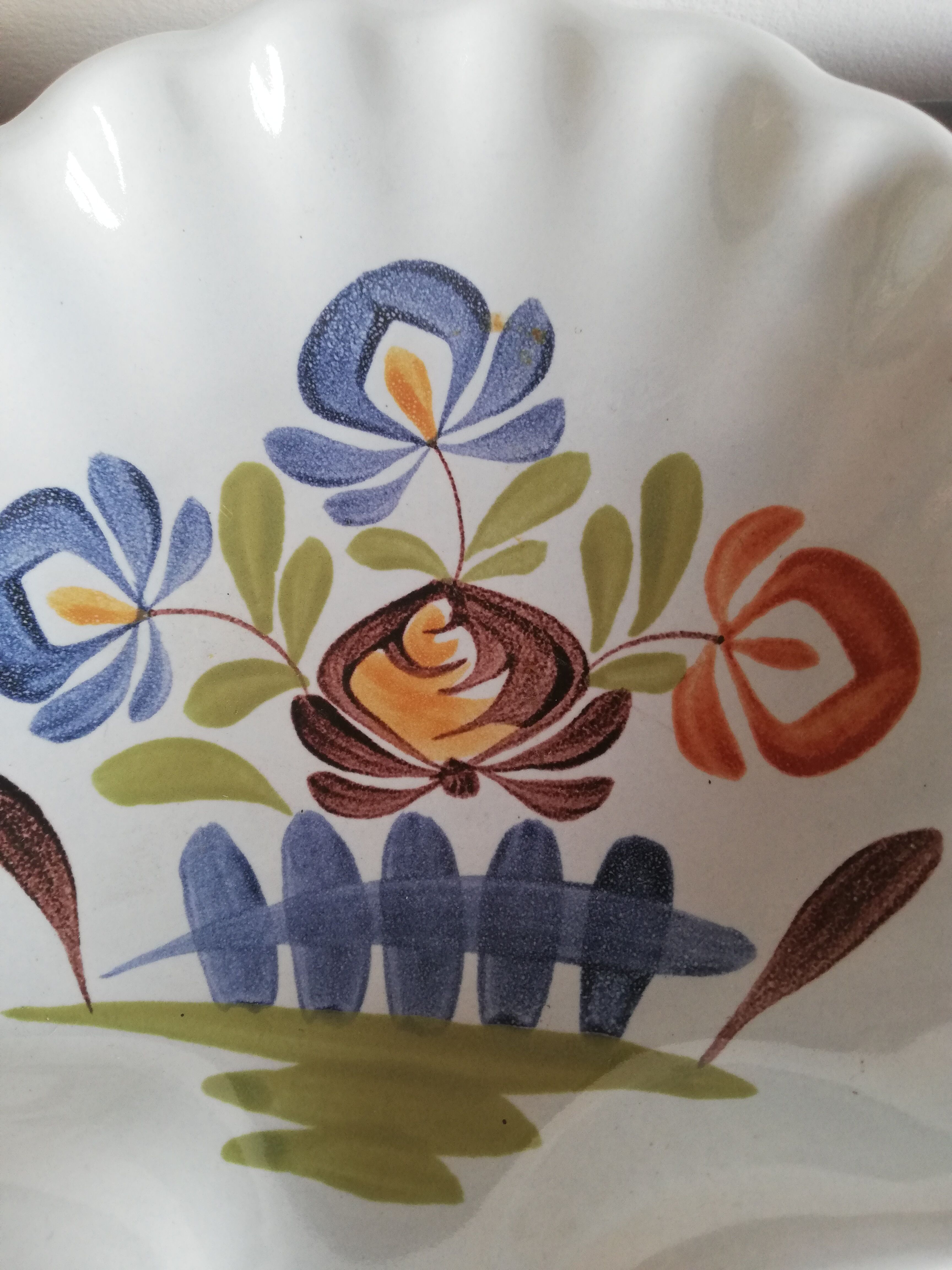 Empty pocket shell earthenware Desvres