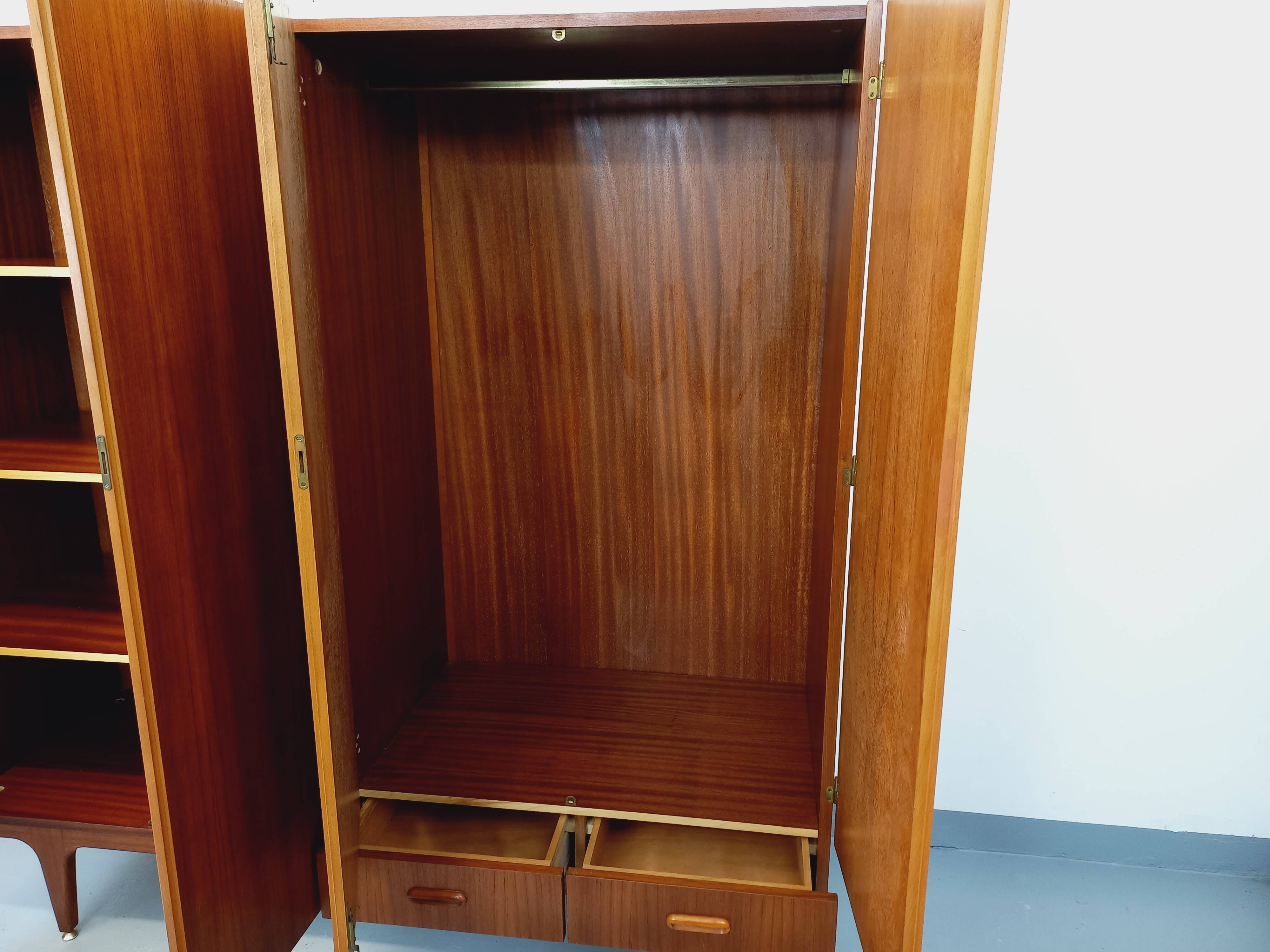 Vintage Scandinavian style teak wardrobe from the 60s