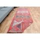 1970s Turkish Oushak Handmade Wool Cotton Pink Area Rug 103x335