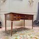 Flat desk in mottled mahogany, Louis XVI style, 19th century
