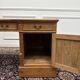 Bureau en teck anglais classique avec cuir marron
