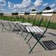 Set of 4 folding wrought iron bistro chairs
