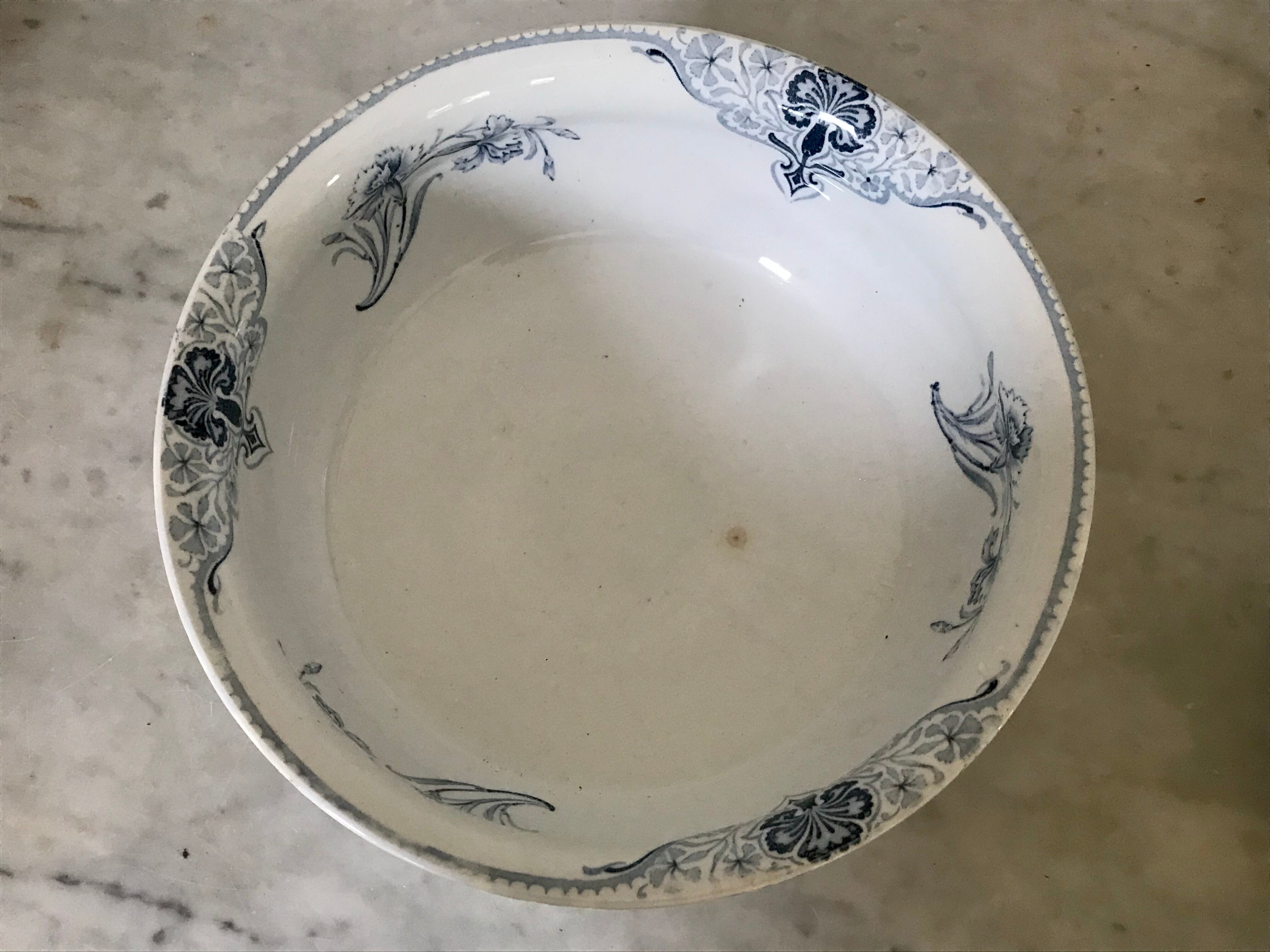Salad bowl Lunéville Art Nouveau