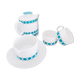 Lot 1 teapot 1 milk pot 2 cups vintage blue