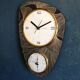 Clock vintage formica wall clock silent barometer "Manufrance"