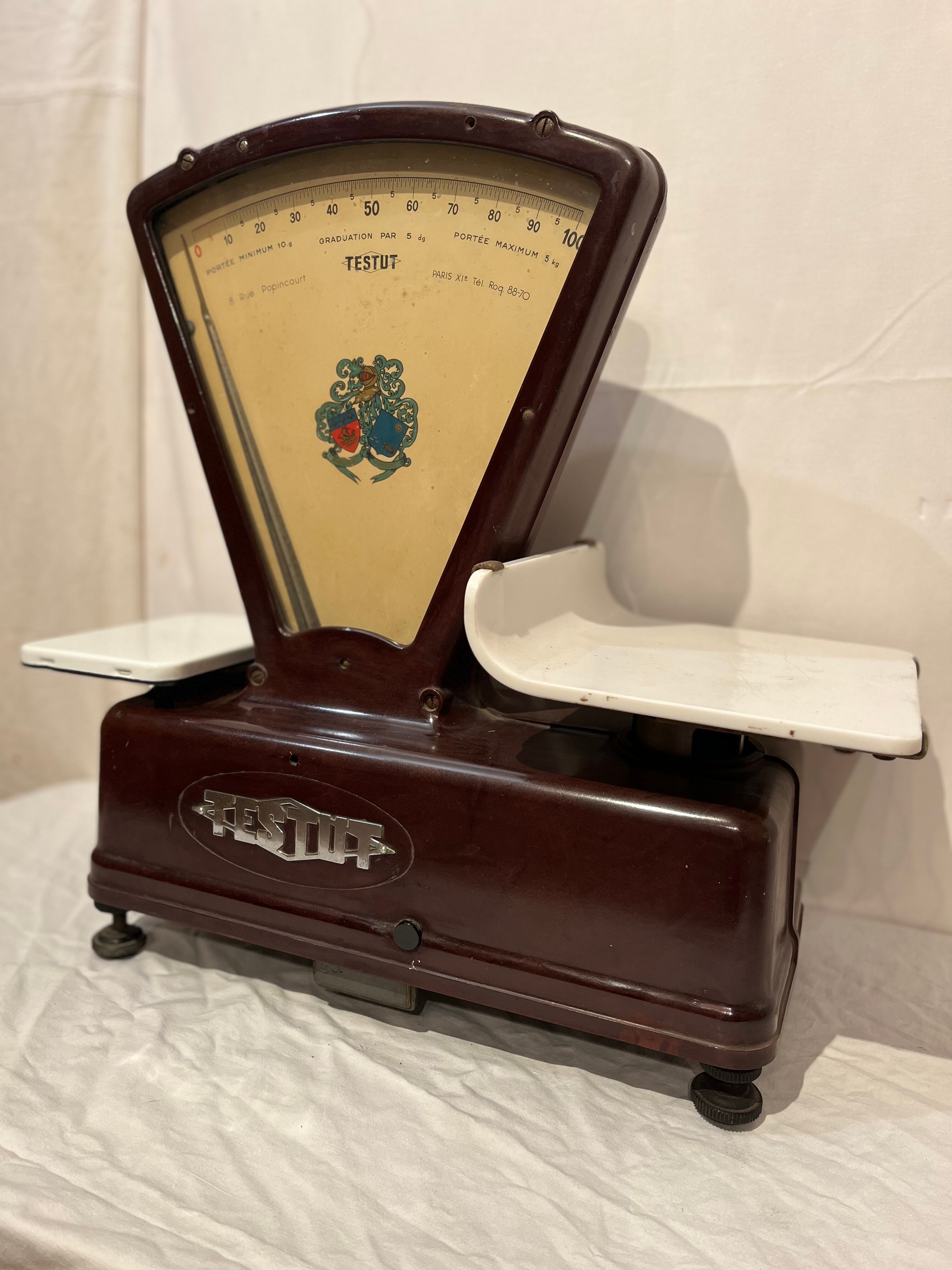 Grocery scale Testud vintage 1950