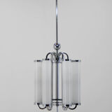 Bauhaus chrome-plated tubular chandelier, 1930s