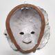 Vintage earthware commedia mask, florence