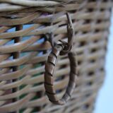 Wicker wastebasket