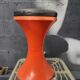 Stamp vintage orange 70's tamtam stool with black foam pad