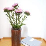 Brutalist Hammered Copper Vase by László Dömötör, Hungary, 1970s
