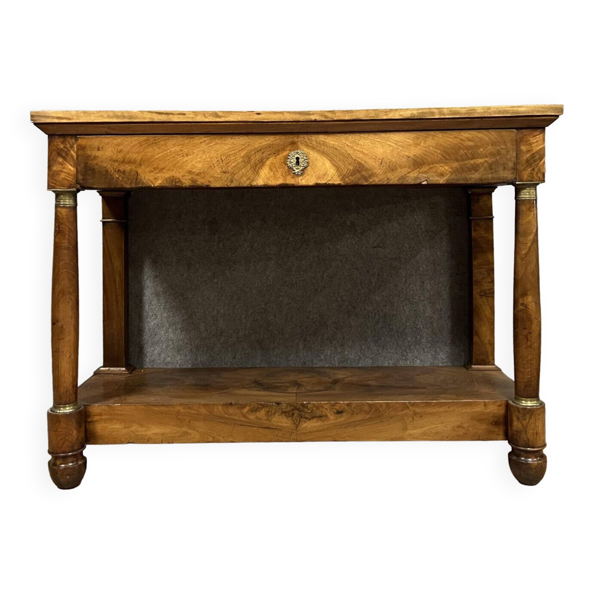 Empire era console in walnut circa 1810