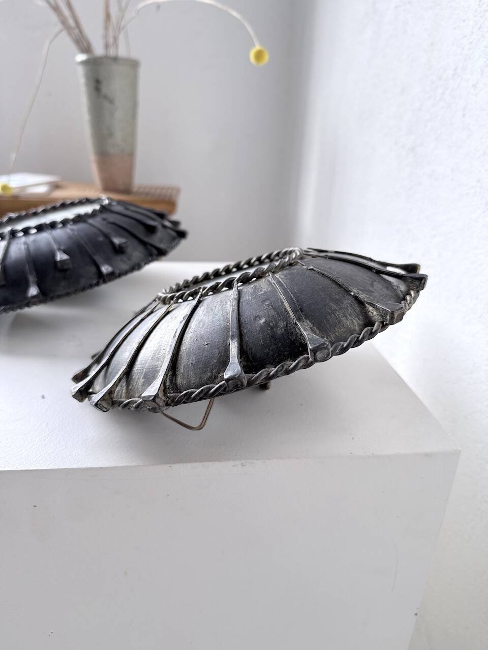 Brutalist "nail" wall sconces