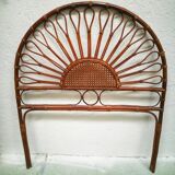 Vintage headboard in rattan and caning