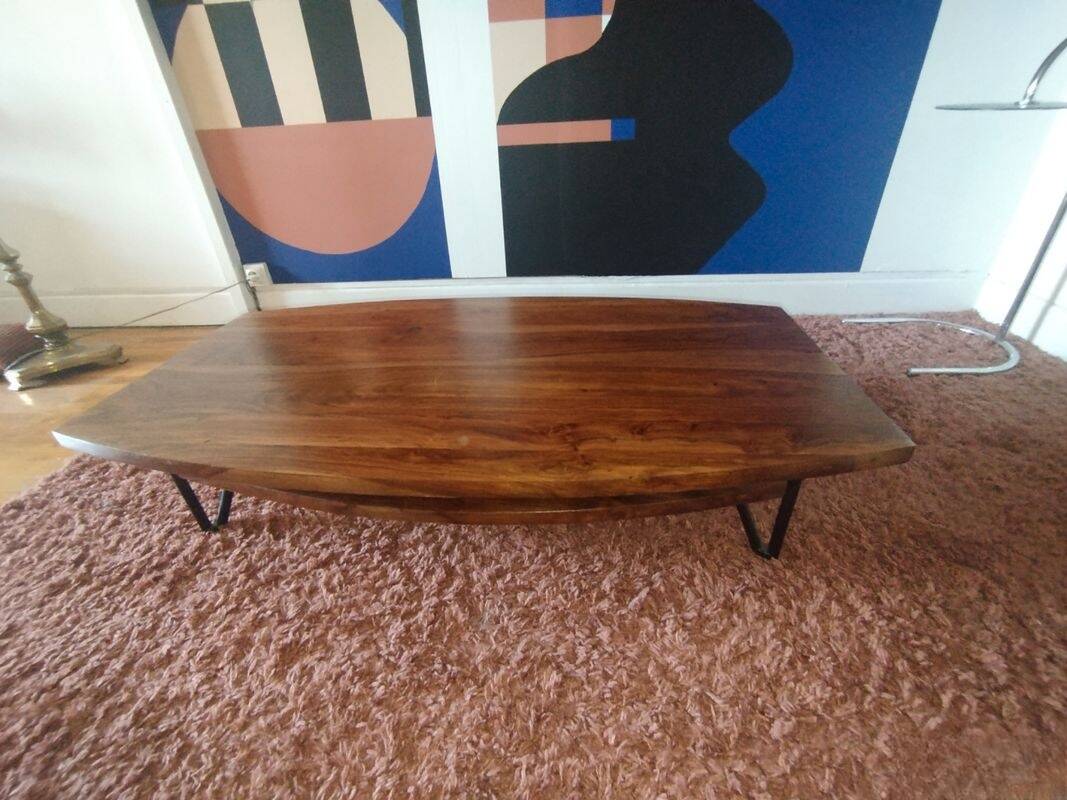 Solid wood coffee table Tikamoon