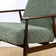 Armchair 'Lis', 1970s green boucle design by Henryk Lis - 2 pieces available