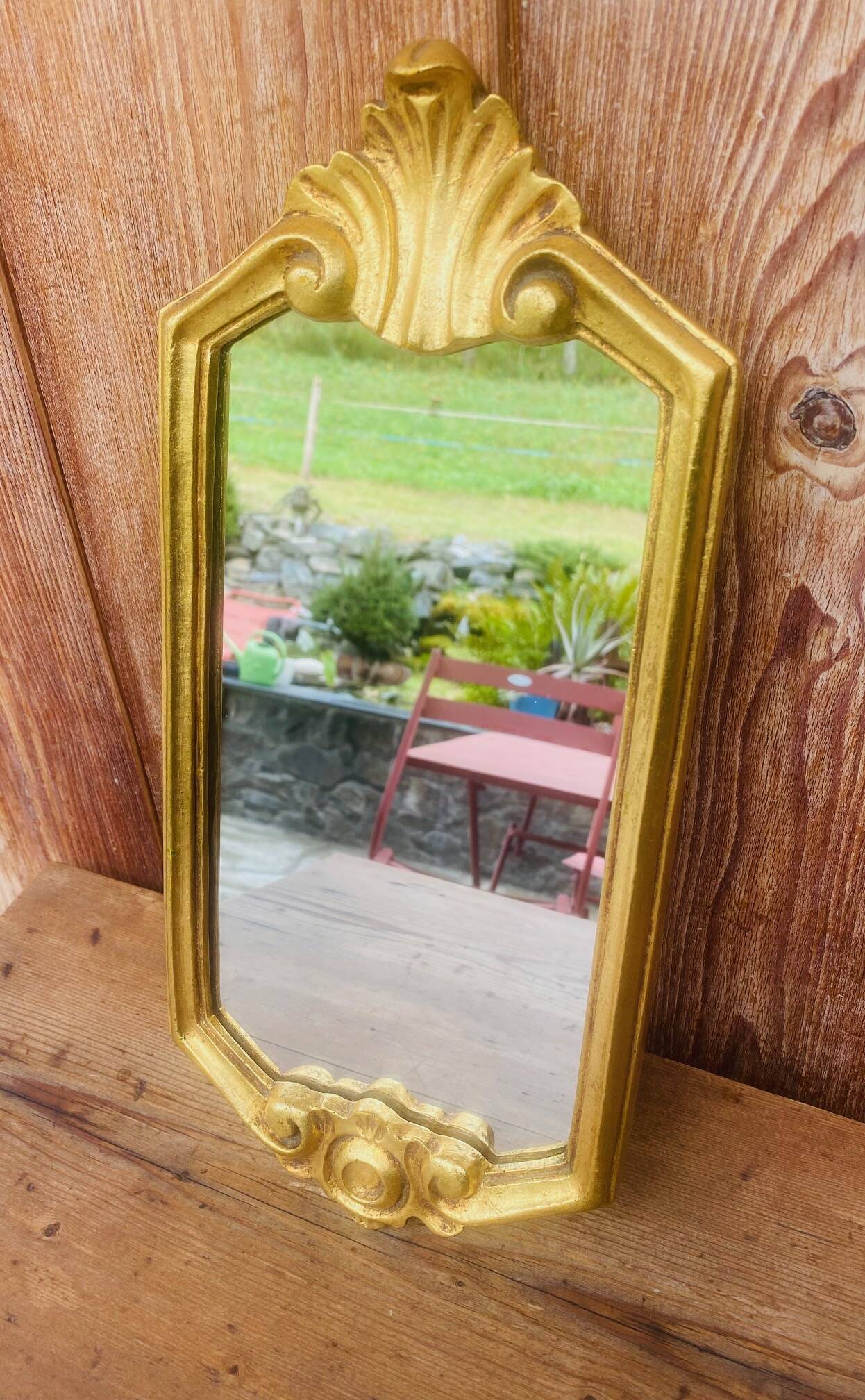 Antique gilded mirror.