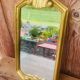 Antique gilded mirror.