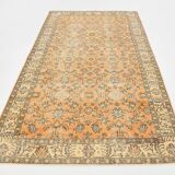 5x9 Vintage Orange Floral Turkish Area Rug, 160x271Cm