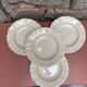 Set of 4 ivory gadroon soup plates Digoin Sarreguemines