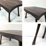 Mid Century Table d'appoint Tabouret de fleur Banc de fleur Tabouret Table basse en bois massif Brut