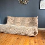 3-seater Togo velvet sofa