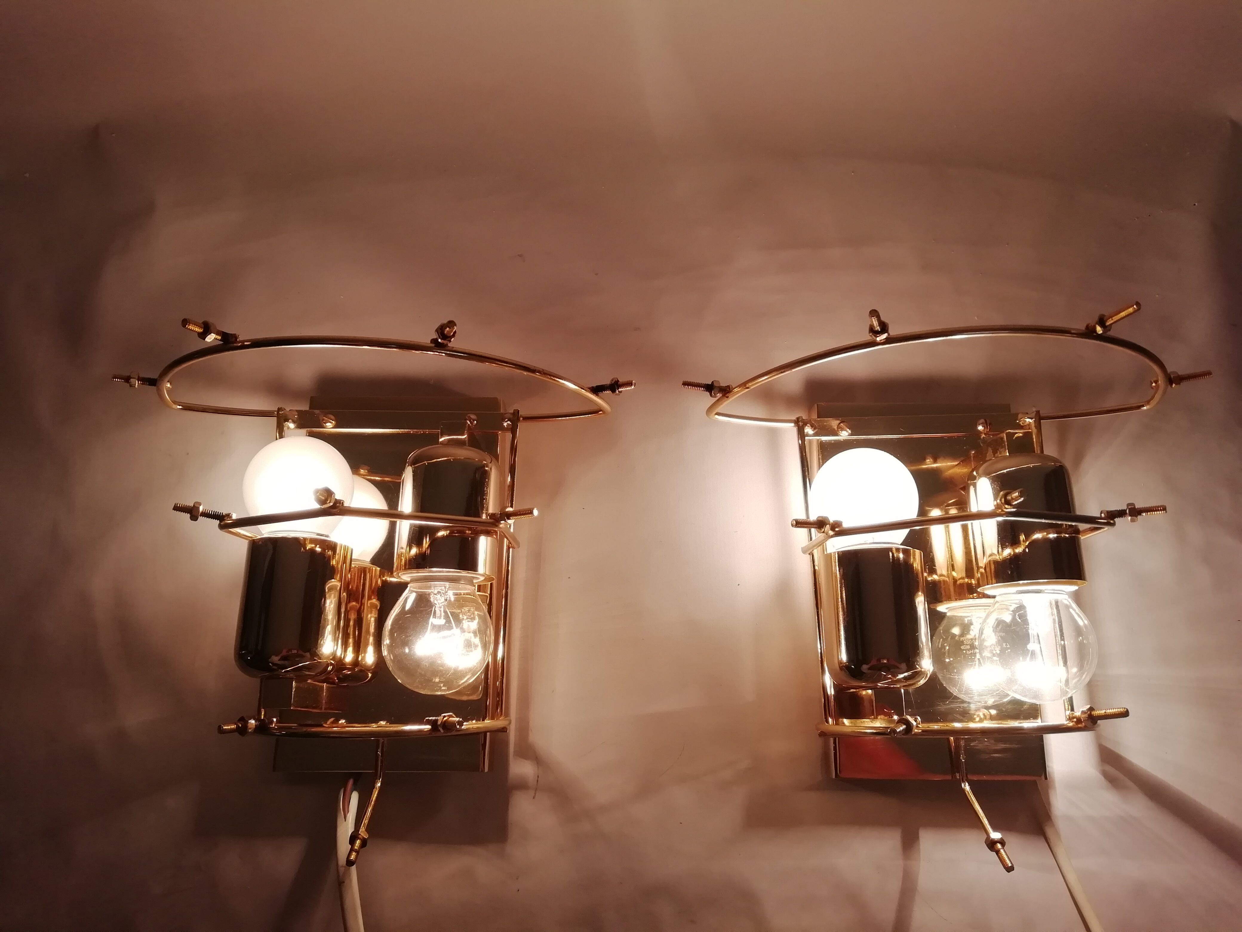 Pair of Murano glass flower wall light