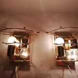 Pair of Murano glass flower wall light