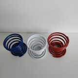 vintage colorful spiral egg cups