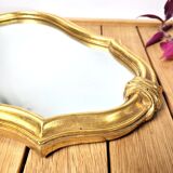 Baroque mirror gilded shell 23x33cm