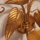 Shabby Wandlampe vergoldet Blattgold Kristallelemente Hollywood Regency 70s