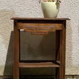 1940s bedside table in solid oak