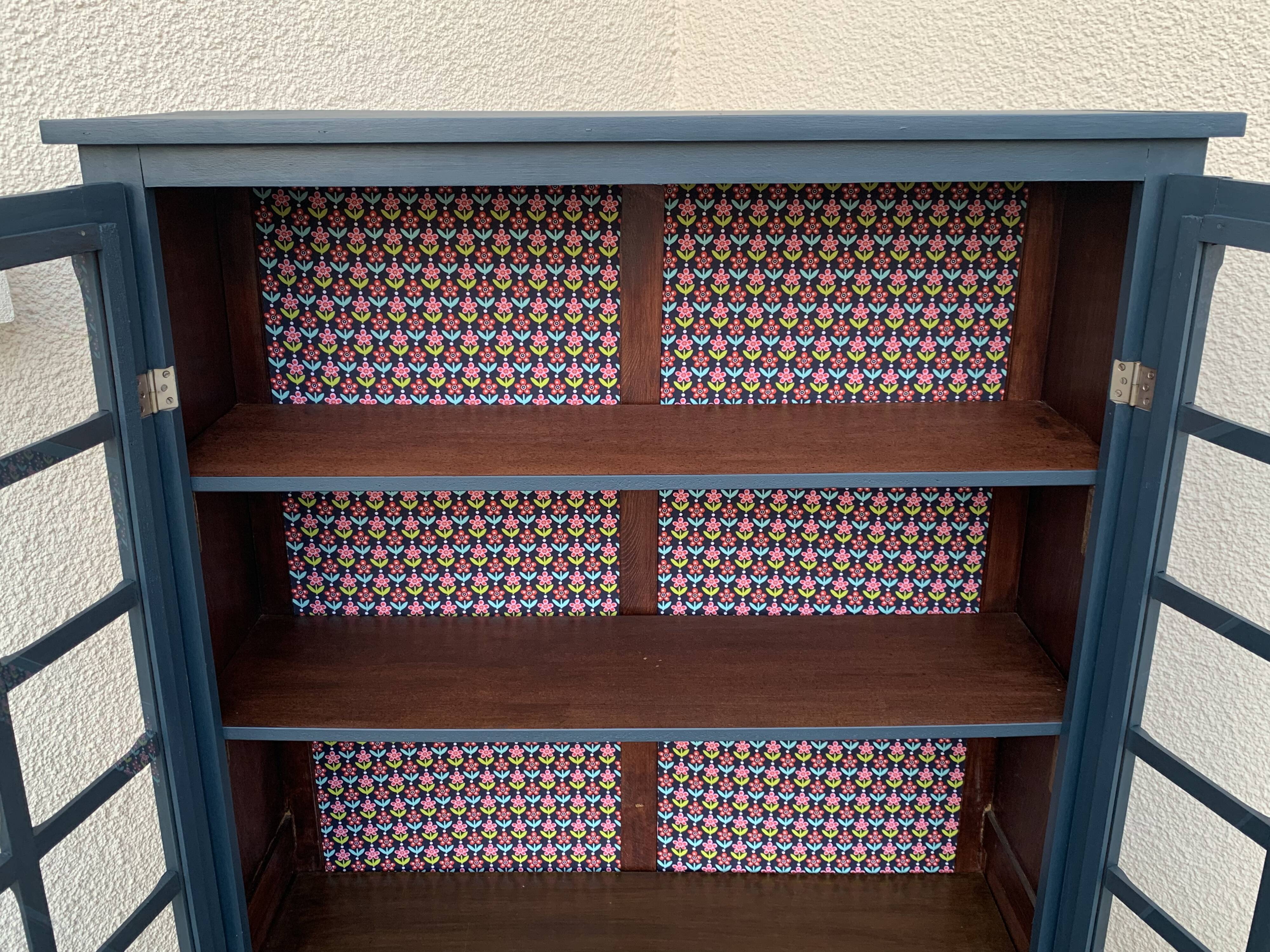 Parisian glass wardrobe vintage 1950